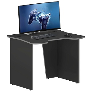 Игровой компьютерный стол SKILLL SKL 100CB, антрацит/металлик, 1000х850х755 мм